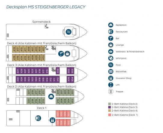 Decksplan MS Steigenberger Legacy