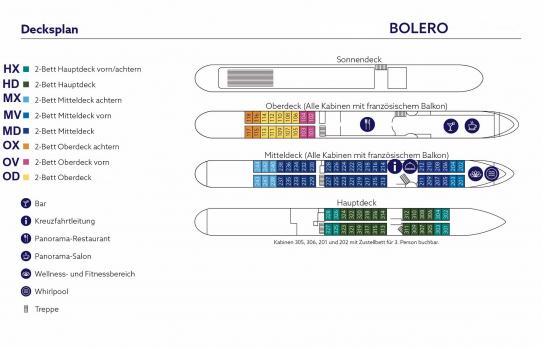 Decksplan MS Bolero