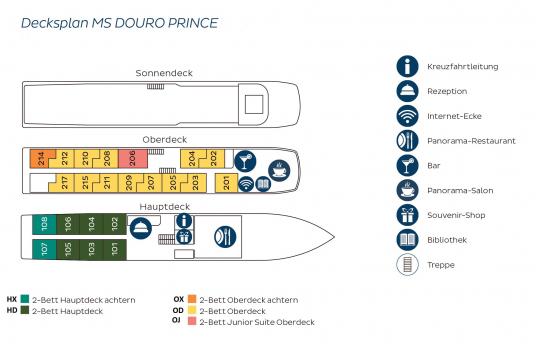 Decksplan MS Douro Prince