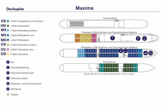 Decksplan MS Maxima