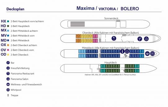 Decksplan MS Maxima