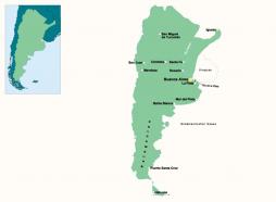 Argentinien Vorpgramme oder Nachprogramme - Übersichtskarte