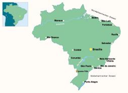 Brasilien Optionale Vorprogramme oder Nachprogramme - Übersichtskarte