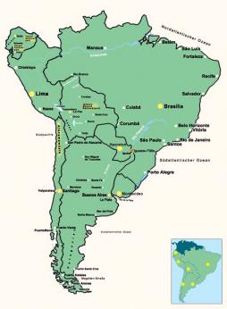 Rundreise Argentinien-Chile-Osterinsel - Übersichtskarte