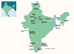 Rajasthan-Rundreise und Maharadscha-Paläste - Übersichtskarte