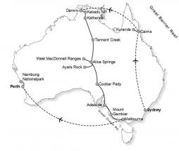 Australien-Rundreise Outback - Perth