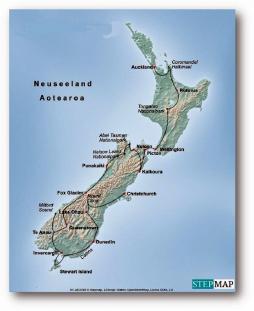 Rundreise Neuseeland-Australien in kleiner Gruppe - Übersichtskarte