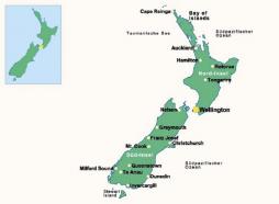 Neuseeland-Rundreise Queenstown und Bay of Islands - Übersichtskarte
