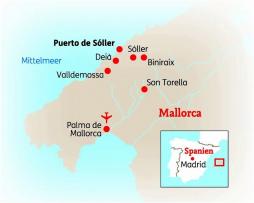 Mallorca-Standortreise Puerto de Soller - Übersichtskarte