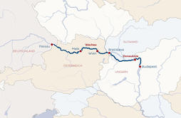Donau-Schiffsreise Advent in Wien und Budapest - Route
