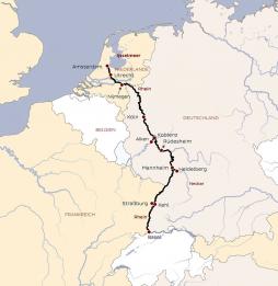 Rhein-Schiffsreise Amsterdam - Basel oder Basel - Amsterdam (Überblick)