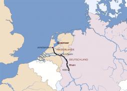 Rhein-Schiffsreise Köln-Amsterdam-Köln - Übersichtskarte
